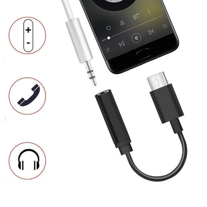 2pcs USB Type C to 3.5mm Stereo Audio Headphone Jack Adapter Cable