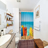 Funny Beach Shoes Polyester Shower Curtain Bathroom  High Definition 3D Printing Water-Proof