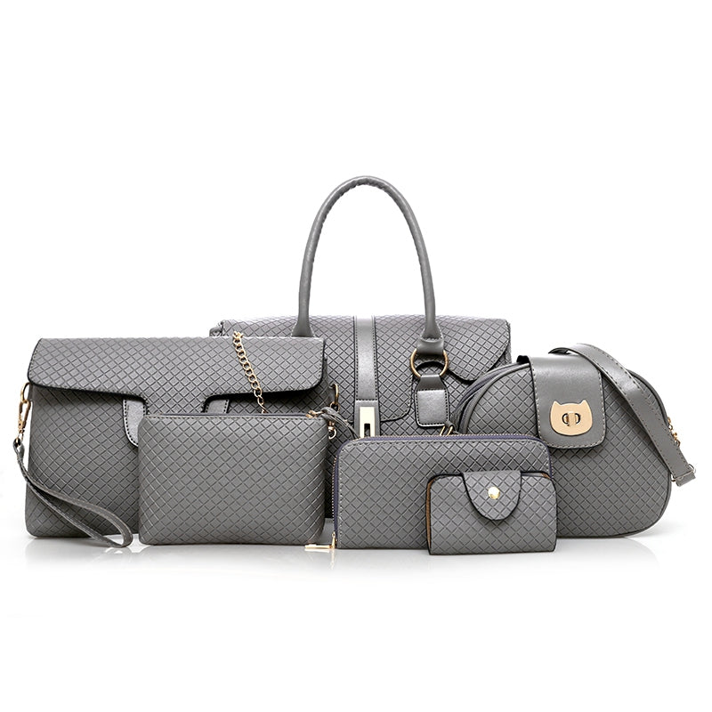 6 Sets Luxury Ladies Handbags Women Messenger Composite Bags