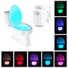 8 Color LED Motion Sensing Toilet Light Automatic Bathroom Nightlight 2pcs