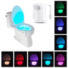 8 Color LED Motion Sensing Toilet Light Automatic Bathroom Nightlight 2pcs