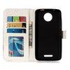 Wkae Glossy Embossed Leather Case Cover for MOTO C