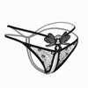 See-Through Lace Underwear Ladies Pearl Massage Crotch Transparent Sexy G-String