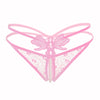 See-Through Lace Underwear Ladies Pearl Massage Crotch Transparent Sexy G-String