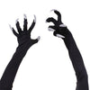 Long Fingernails Gloves Halloween Hollowen Cosplay Costume Hand Sleeve Cuff Claw