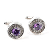 Men's Classic Rhinestone Stylish Alloy Cuff Buttons Accessory