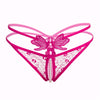 See-Through Lace Underwear Ladies Pearl Massage Crotch Transparent Sexy G-String