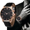 GENEVA Men Fashion Leisure and Simple Belt Quartz Watch