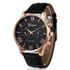 GENEVA Men Fashion Leisure and Simple Belt Quartz Watch