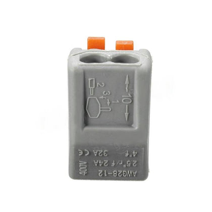 ZDM 2/3/5 Pins ET25 32A Spring Terminal Block Electric Cable Wire Connector 5PCS