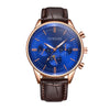 OUKESHI New Fashion Minimalist Dial Rose Gold Shell Leisure Men Quartz Watch