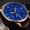 OUKESHI New Fashion Minimalist Dial Rose Gold Shell Leisure Men Quartz Watch