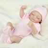 Mini pink 10inch Reborn Baby  Dolls Full Silicone Baby Doll Body
