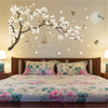 White Peach Butterfly  Wall Sticker for Home Decoration