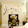 White Peach Butterfly  Wall Sticker for Home Decoration