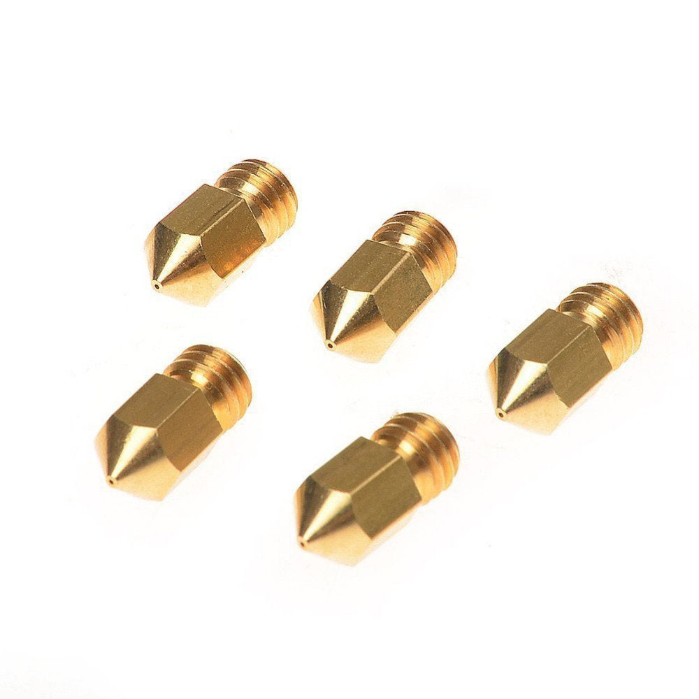 10pcs 0.4mm MK8 Extruder Nozzle For 3D Printer Makerbot Creality CR-10 CR-10S S4 S5