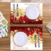 Yellow Hut Christmas Tree Digital Single - Sided Printed Linen Table Mat