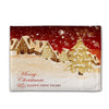 Yellow Hut Christmas Tree Digital Single - Sided Printed Linen Table Mat