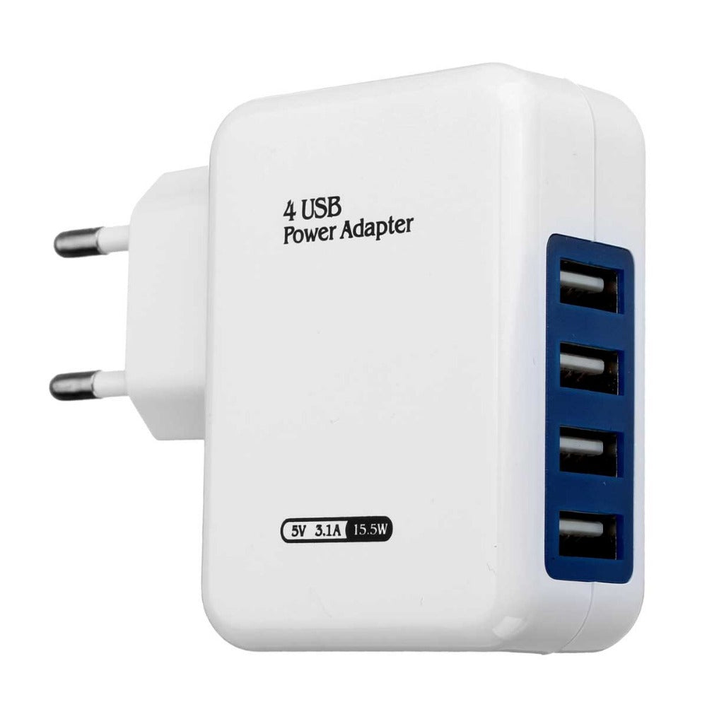 5V 3.1A 4 USB Ports AC EU Plug/ US Plug Travel Charger USB Power Charger