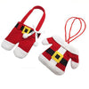 2 Pcs/Set Santa Claus Christmas Table Decor Cutlery Knife Fork Holder Pockets