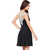 Sexy Fashionable Lace Hollow-Out Splicing Sleeveless Dress
