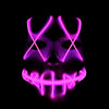 BRELONG Halloween Ghost Slit Pleasure Luminous Light EL Line Mask Fashion Mask Clothing Mask Party