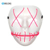 BRELONG Halloween Ghost Slit Pleasure Luminous Light EL Line Mask Fashion Mask Clothing Mask Party