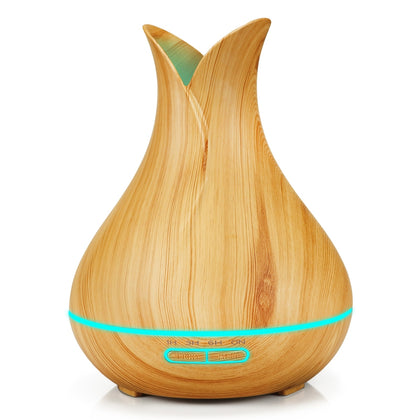 Remote Control 400ML Essential Oil Diffuser Wood Grain Aromatherapy Humidifier