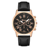 GENEVA Fashion Casual Creative Large Dial Leather Chronograph Sport Watch