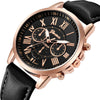 GENEVA Fashion Casual Creative Large Dial Leather Chronograph Sport Watch