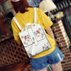Tassel Backpack PU Leather Embroidery Women Backpacks for Teenage Girl School Shoulder Bags