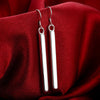Straight Earrings Foreign Geometric Modeling Silver Earrings