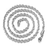 Mens 925 Sterling Silver Necklace Twisted Rope Chain 4mm