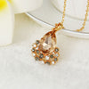 Jewelry Sets Rose Gold Crystal Fashion Necklace Earrings Wedding Bridal Gift