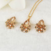 Jewelry Sets Rose Gold Crystal Fashion Necklace Earrings Wedding Bridal Gift