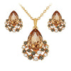 Jewelry Sets Rose Gold Crystal Fashion Necklace Earrings Wedding Bridal Gift