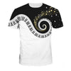 Fashion Design Piano Pattern Digital Printing Short Sleeve T-shirt