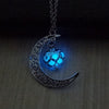 Hollow Moon Heart Choker Luminous Necklace Jewelry