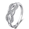 Wedding Ring Love Diamond Infinity Bowknot Rings for Women Rhinestone Jewelry