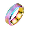 Romantic Dreamlike Jewelry Scrub Ring Titanium Steel Rings for Men and Women
