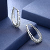 S925 Electroplated Hollow Out Simple Pure Silver Earrings