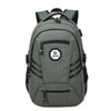 Water Resistant Shoulder Bag for Students Male Casual USB Charging Backpack