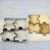 Home Stainless Steel Jigsaw Cake Mold 4pcs