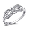 Wedding Ring Love Diamond Infinity Bowknot Rings for Women Rhinestone Jewelry