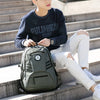 Water Resistant Shoulder Bag for Students Male Casual USB Charging Backpack