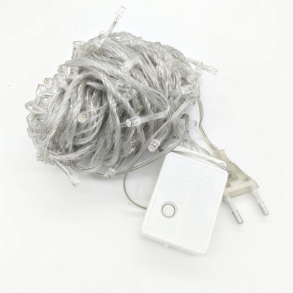 ZDM 1000CM 100PCS LED White String Decoration Light For Christmas Party Wedding  EU Plug AC220V
