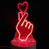 Gesture Than Heart 3D LED Night Light Touch Table Desk Lamp