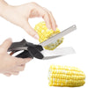 2 in 1 Kitchen Fruits Vegetable Scissors Cutting Board Ourdoor Food Cutter Knife