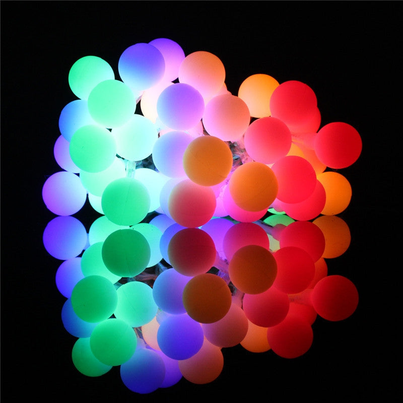 40-LED Grinding White Ball Christmastree String Lights Decorated Colored Lamp
