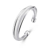Diagonal Mesh Bracelet Stylish Geometric Silver Bracelet
